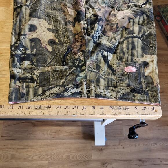 Russel Outdoors M 8/10 Camouflage Straight Leg Cargo Pants Pink Lining Zip Snap - Picture 12 of 16